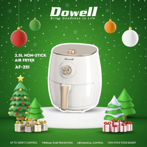 Dowell 2.5L Air Fryer | Non-Stick Food Basket | 80–200°C Temperature Control | 30-Minute Timer | 1350W | AF-251