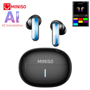 1-Year Warranty MINISO MS110 Language Translation Headphones AI Wireless Bluetooth Earphones OWS Supports 135 Languages Sports Headphones Real-time Language Translation IPX5 Waterproof 7 Lighting Effects