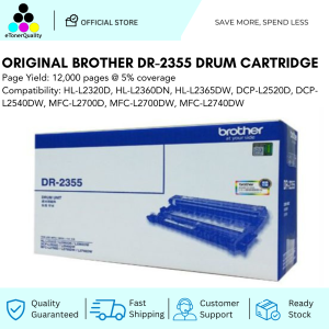 Original Brother DR-2355 Black Drum Cartridge For Brother DCP-L2540DW