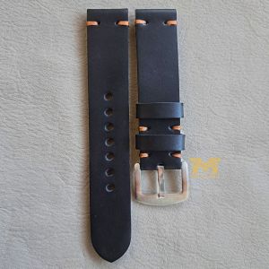 Tali jam tangan kulit asli 100% strap kulit untuk pria wanita ukuran 18mm 20mm 22mm 24mm
