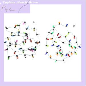 [Toplans]💖[HOT SALE]🎈🎈 1m Dollhouse Miniature A String of multi-coloured plastic Christmas lights