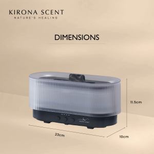 [KIRONA SCENT] Amber Fire USB-C Humidifier 300ml | 7 LED Lights | Ultrasonic Aroma Diffuser | Home Decor & Gifts