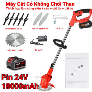 Máy cắt cỏ tỉa cành cầm tay Máy cắt cỏ dùng pin 18000mah Máy cắt cỏ không dây Máy phát cỏ bằng pin Công Suất 2200W Tốc độ 18500 RPM