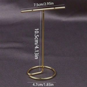 Metal T‑Shaped Jewelry Display Rack Universal Earrings Necklace Storage Holder Stand For Charms Professional Showcase