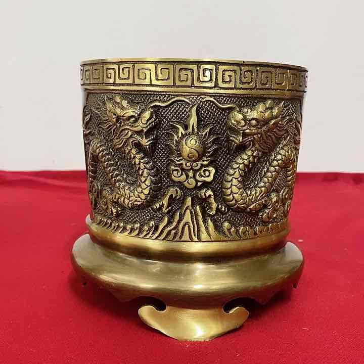 Bát hương bát cắm nhang bằng đồng kích thước 13,8cm