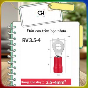Đầu cos chữ O RV 1-2-3-5 Cos tròn bọc đầu cos bấm dây điện dây đồng túi 500-1000 cái
