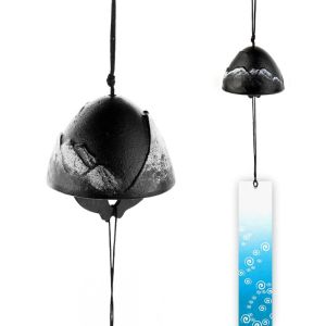 COUPLECOL Cổ điển Chuông gió Sáng Tạo Gang đúc Chuông cảnh quan Phong cách Nhật Bản Đơn giản Chuông trang trí Ngoài trời