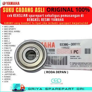Bearing laher 6300 ORI yamaha Mio Fino Xeon Laher roda depan Nmax Aerox Lexi original Soul GT Xride Fiz R Vega Jupiter Nouvo