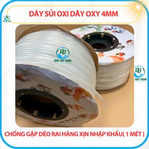 Dây sủi oxi dây oxy 4mm Chống gập dẻo rai hàng xịn nhập khẩu ( combo 5 mét ) đặt sẽ để liền k cắt
