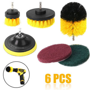 Kepala Sikat Bor Nylon 6pcs Set Power Scrubber Brush Bersih Poles WC Sofa DB005