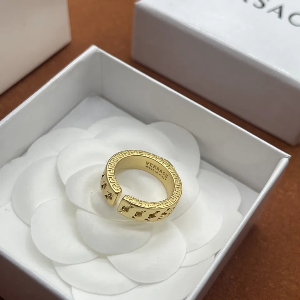 Versace: Gold Greca Ring | SSENSE