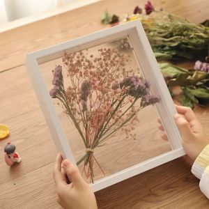 TOYO 6inch-A4 Size DIY Wooden Flower Frame Hollow Frame Photo Frame Dehydrated Flower Storage Shadow Box