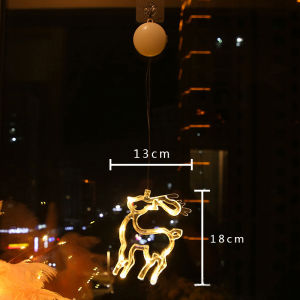 OutingSG® Christmas Night Lights Christmas Tree Hanging Lamp Snowman Reindeer Snowflake Shape Lighting Lamp for Christmas Decor