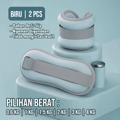 SEPASANG Ankle Wrist Bracelet Weight Sandbag 0.6KG/1KG/2KG/3KG/4KG Gelang Pemberat Tangan Kaki