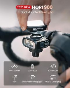 Magicshine Hori 900 Dual Mounted Bike Light Super Bright Independent DRL Fast USB-C Charging IPX6 Waterproof Bicycle Headlight