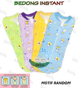 BAYIe - 3 PCS Bedong Bayi Instan Resleting Tanpa Topi RYN 100% Katun DK - Hangat dan Nyaman untuk Bayi