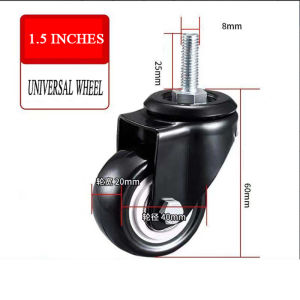Bánh xe đen đầu vít chịu lực đủ kích thước - giá bán 1 bánh GA62