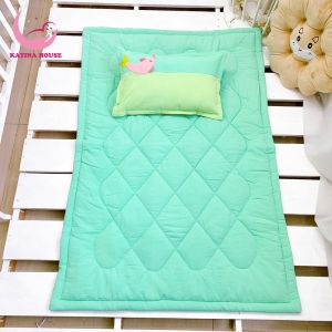 Combo gối nệm cho bé đi học Katina House vải cotton cara dày dặn thoáng mát