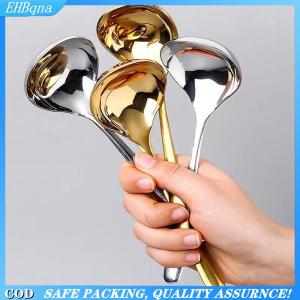 [COD] Stainless Steel Big Head Round Spoon Net Red Golden Dinner Long Handle Stirring Dessert Spoons For Kitchen Accessories Gadgets