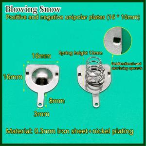 Blowing 10PCS 16*16MM 18.5*16.5MM Spring Contact Sheet Battery Box Positive And Negative Single Bipolar 18650 Battery Sheet