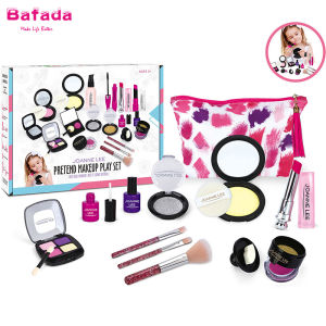 Bafada Simulation Kids Makeup setGirls Makeup Set Simulation Cosmetic Bag Beauty Pretend Play For Baby Learning Educational Theme Party Makeup Toys Makeup set for Kids Birthday Gift(Not Real Cosmetics)
