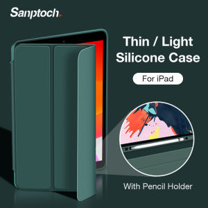 Sanptoch PU Leather Smart Case For iPad Air 3 4 10.9 10.5 10.2 2019 With Pencil Holder Cover For iPad Pro 11 12.9 2020 9.7 2018 Soft Silicone Protective Casing