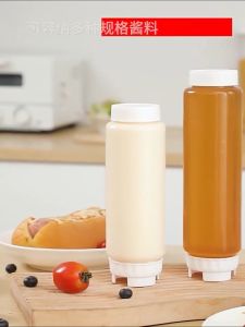 Sauce Dispenser Bottle Leakproof Squeeze Condiment Ketchup Kitchen Refillable Easy Pour
