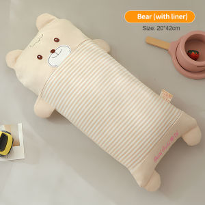 Baby Buckwheat Pillow Cotton Animal Plush Toy Striped Baby Bolster Bear Chicken Rabbit 20*42cm Kids 100% Organic Natural Buckwheat Pillow