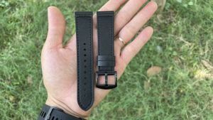 Dây da Hybrid 22mm cho đồng hồ Samsung galaxy watch3 Huawei Mitfit Ticwatch kèm chốt thông minh