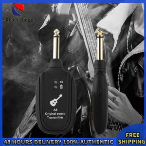 Vktech Wireless Guitar Audio System with UHF Transmitter and Receiver for Professional Musicians
