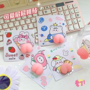 Sticker hoạt hình có mông đào trang trí bình nước ốp lưng...