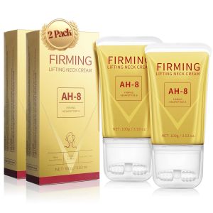 Mtmult AH-8 Firming Neck Cream -  Neck Tightening Cream with Roller Applicator - Reduces Sagging Skin & Fine Lines - Hydrating for Dry Winter Skin - For Women & Men (2PC)