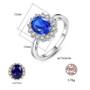 Nhẫn Bạc Nữ S925 đính đá cao cấp tự nhiên - N2415 - Bảo Ngọc Jewelry