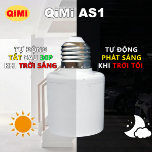 Đui Đèn Cảm Biến Ánh Sáng AS1 - Thiết Kế Nhỏ Gọn Cảm Biến Nhạy Lắp Đặt Dễ Dàng Chịu Nhiệt Tốt