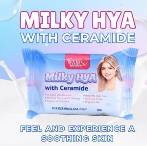 BMRS Milky Hya Soap With Ceramide And Glutathione 70g For Enhanced Skin Moisture And Brightening Milky Hya Ceramide Soap With Glutathione