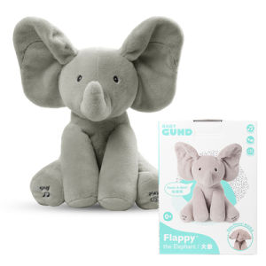 【SG Seller】GUND Baby Animated Flappy The Elephant Stuffed Animal Plush Gray Peekaboo 12 Inches