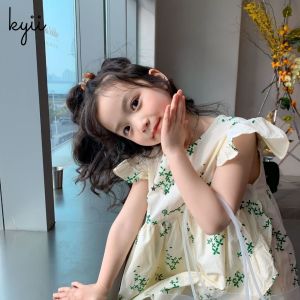 KYII Girl Dress New Sleeveless Summer Baby Chic Children Round-neck Dress kyii0067