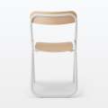 มูจิ เก้าอี้พับโครงเหล็กที่นั่งและพนักพิงไม้ - MUJI Steel Pipe Folding Chair Wooden Seat (W45 x D50 x H79cm). 