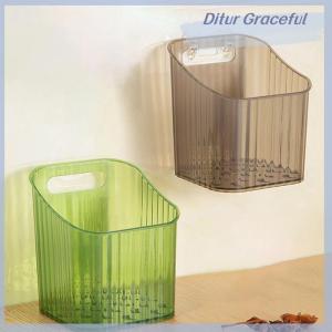 Ditur 1pcs Kitchen Garlic Ginger And Onion Transparent Storage Basket Wall-Hanging Small Wall-Mounted Storage Box Storage Rack