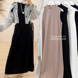 INNER DRESS SLEEVELEES JUMBO XXL /INNER DRES SPAN XXL /INNER DRESS PANJANG TANPA LENGAN