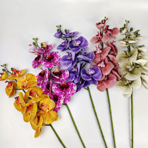 1 PCS Bunga Anggrek Bulan Latex X9 - Bunga Anggrek Artificia - Bunga Dekorasi - Bunga Import Murah