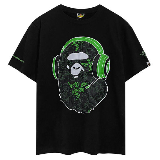 21SS Japan New e Ape Head Men Women Short Sleeve A Bathing Ape Racing car T  Shirt