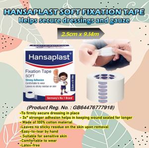 Hansaplast Fixation Micropore Surgical Tape 1 inch 2.5cm (Without Dispenser)