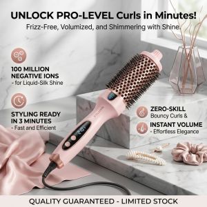 💖 High Voluminous Top Curling Comb/Straightener/Curling Wand/Curling Iron Straightener Dual PTC Heating Negative Ion Red Light Curling Comb