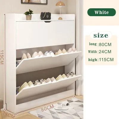 MANDA Wooden Shoe Rack Flip-Top Shoe Rack Modern Shoe Cabinet Shoe Storage Rack Home Entrance Cabinet