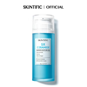 Skintific 5X Ceramide Barrier Moisture Gel 80g Hyaluronic Acid + Centella + Marine Collagen Skin Barrier Strengthen + Redness Relief + Long-Lasting Hydration + Rough Texture Smooth + Dry Tightness Repair Large Capacity Moistur