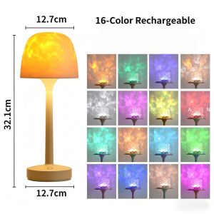 【SG Stock】Rotating Water Ripple Lamp 16 Colors LED Projector with Remote Control & Touch