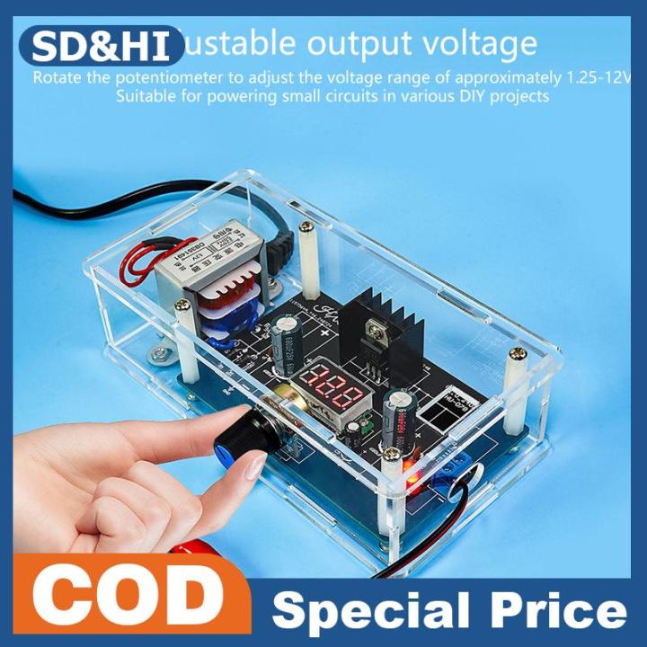SD&HI LM317 Adjustable Power Supply DIY Kit DC Regulated Power Supply ...
