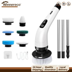 【Free Shipping】 Rechargeable Electric Cleaning Brush with Extendable Handle and 2 Speeds for Versatile Home Use