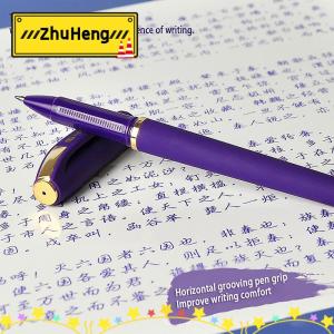 zhuheng 1 pcs Tím mực gel bút 0.7mm 1.0mm cho các văn bản công suất lớn Refill văn phòng Nguồn cung cấp trở lại để sochool